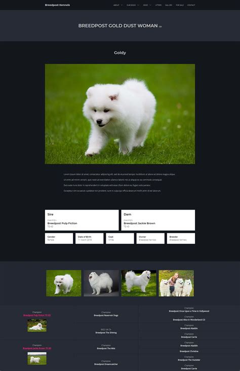 Dog Breeder Template Example 2