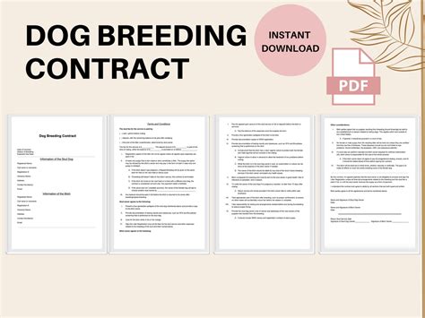 Dog Breeding Contract Template 1