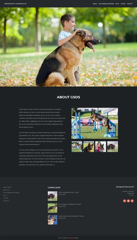 Dog Breeding Website Template 1