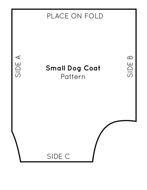 Dog coat template