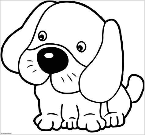 Dog Coloring Page for Kids