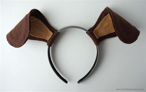 Dog Ear Pattern with Bones for Halloween Crafts