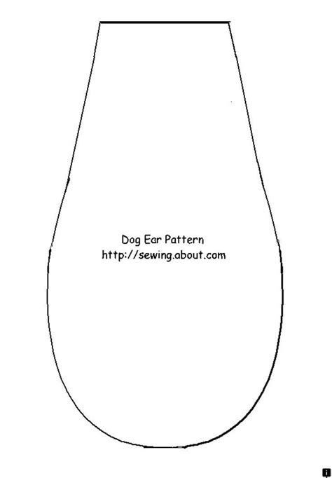 Dog Ear Pattern with Hearts for Valentine's Day