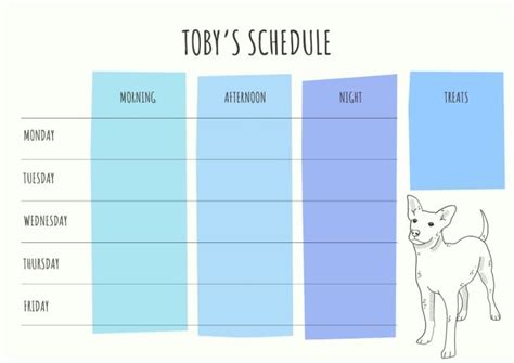 Dog Feeding Schedule Template