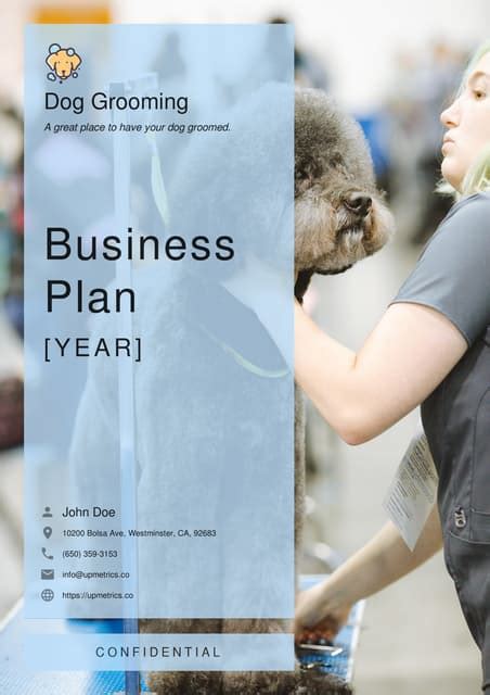 Dog Grooming Business Plan Template