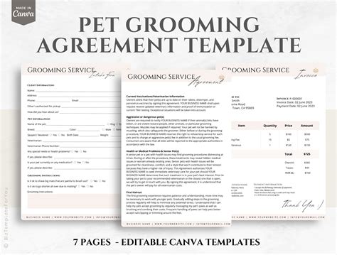 dog grooming contract template 8