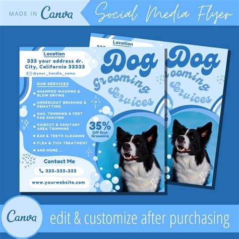 Dog Grooming Flyer Template