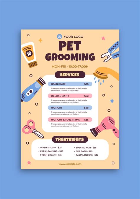 Dog Grooming Flyer Template