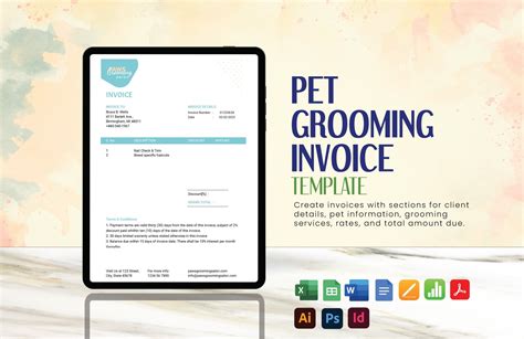 Dog Grooming Invoice Template 1