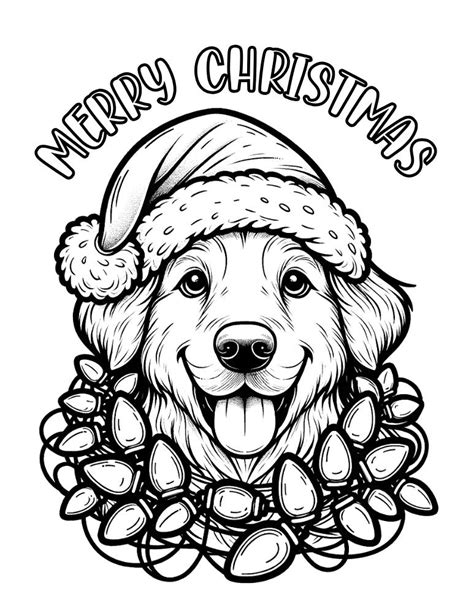 Dog Holiday Coloring Page