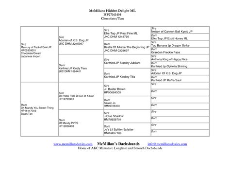 Dog Pedigree Template 1