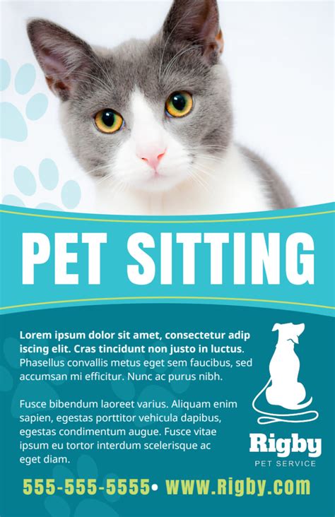 Dog sitting flyer template 4