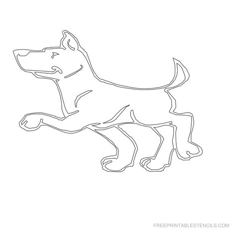 Dog Stencil Printable Template Font