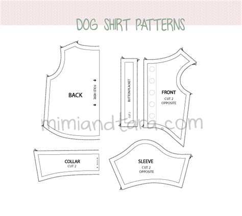 Dog T-shirt template pattern