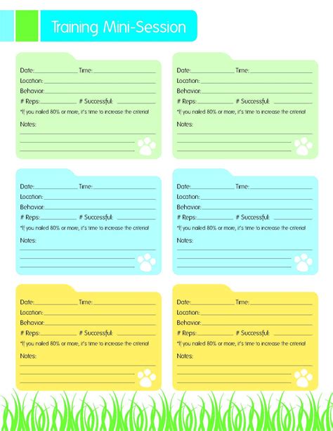 Dog training worksheets on a clipboard