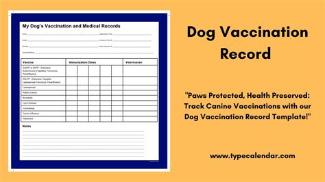 Dog Vaccination Record Template 5