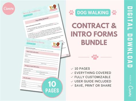 dog walking agreement