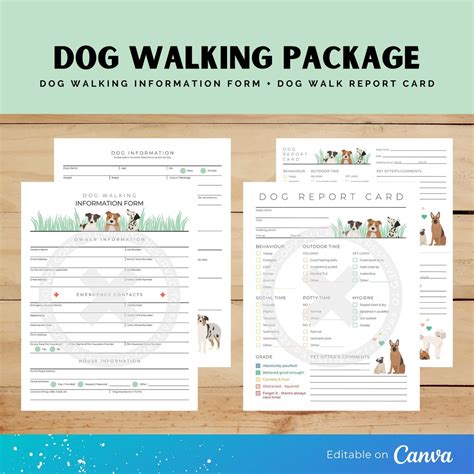 Dog walking forms