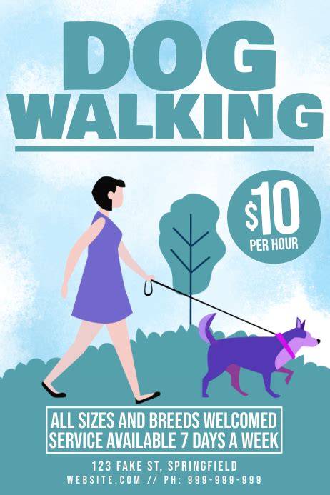 Dog Walking Poster Printing Tips