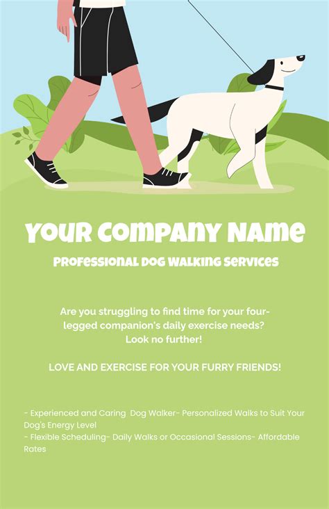 Dog Walking Poster Template Download