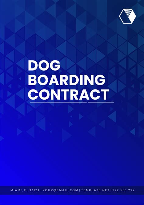 dog boarding contract template