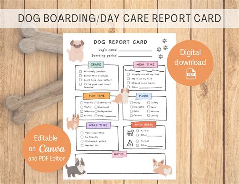 dog daycare and boarding form template