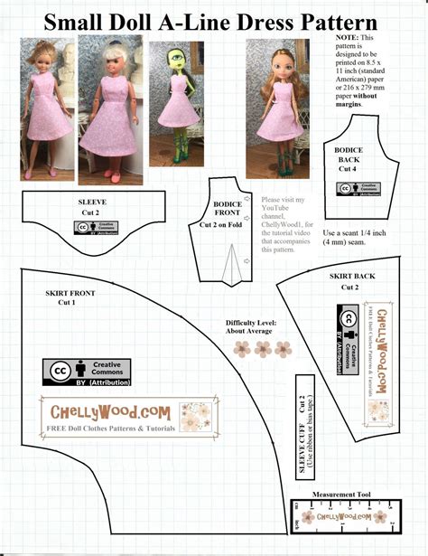 Tips for printing and using free printable doll clothes patterns