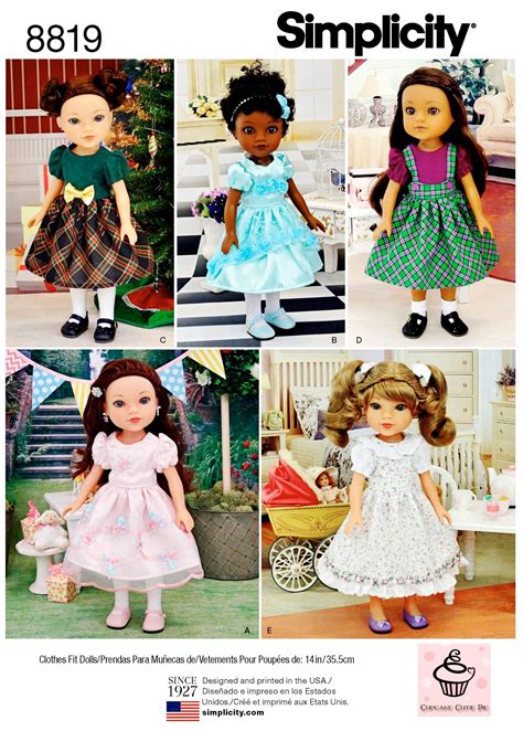 Doll clothes sewing patterns for 14 inch dolls