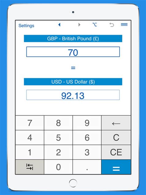 Dollar to pound conversion