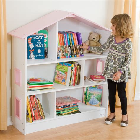 Dollhouse bookshelf with miniature books