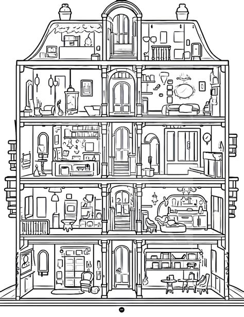 Dollhouse Coloring Page 5