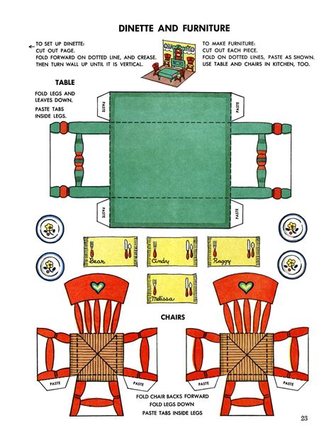 Dollhouse Furniture Patterns Printable