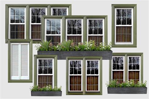 Victorian-style dollhouse windows