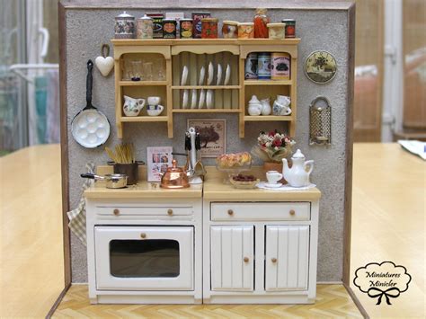 Dollhouse kitchen furniture and decorations