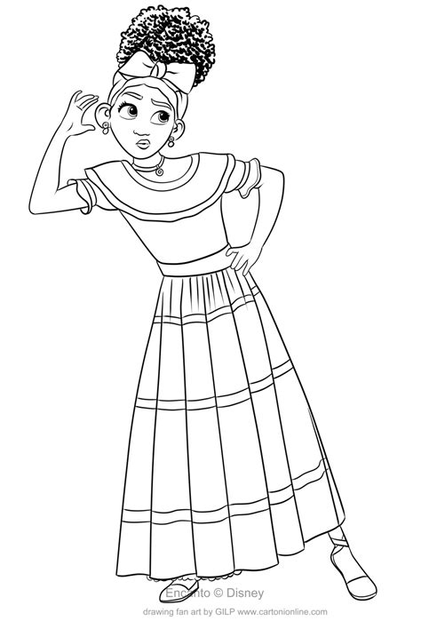 Dolores Madrigal Coloring Page