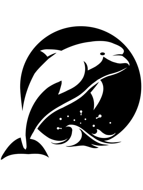 Dolphin stencil templates