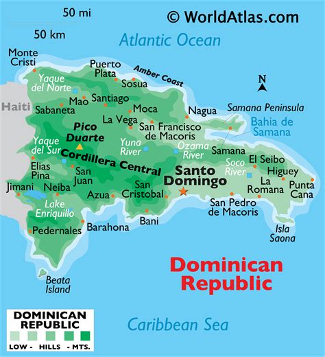 Map of the Dominican Republic highlighting its role in the North American trade bloc