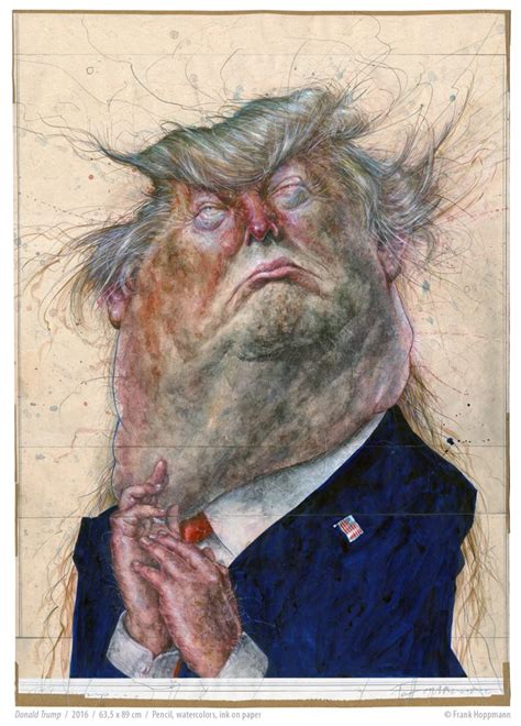 Donald Trump caricature with a detailed expression