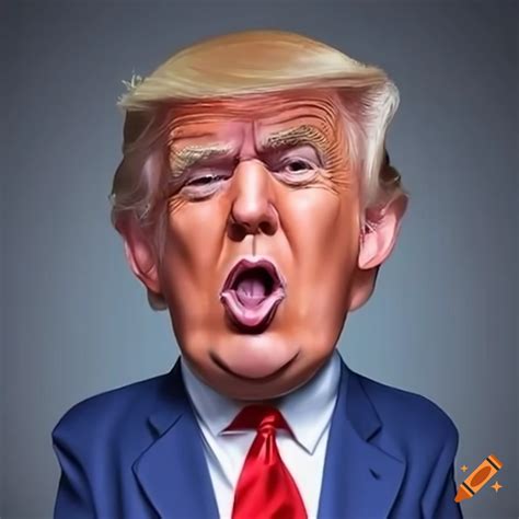 Donald Trump caricature with a humorous twist