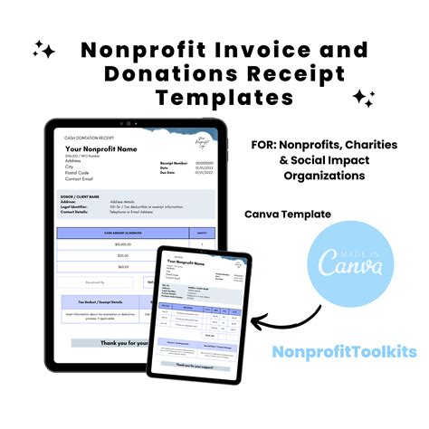 Donation Receipt Template Canva