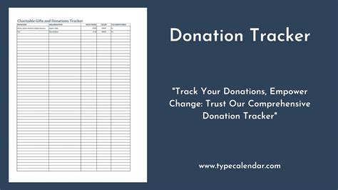 Donation Tracking Template