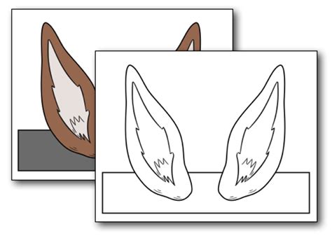 Donkey ears printable templates for boys