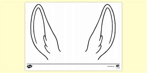 A simple and cute donkey ears template