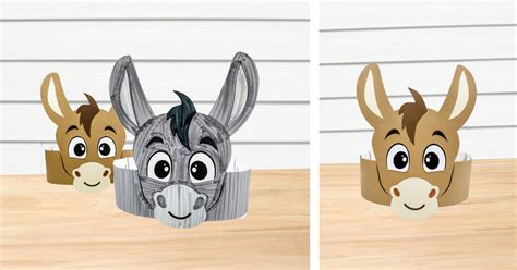 A simple and cute donkey ears template