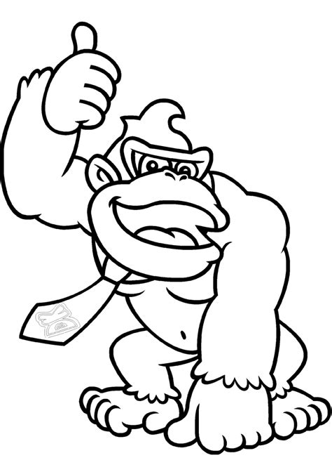 Donkey Kong Coloring Pages 1