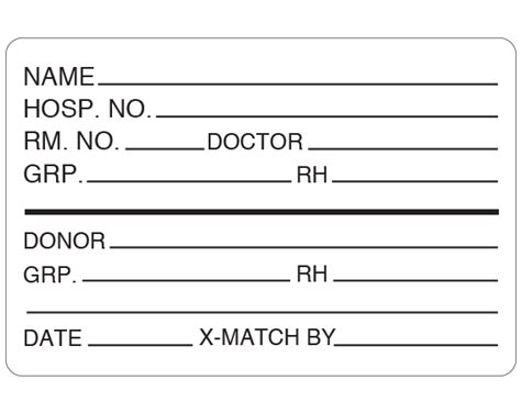 Donor information label