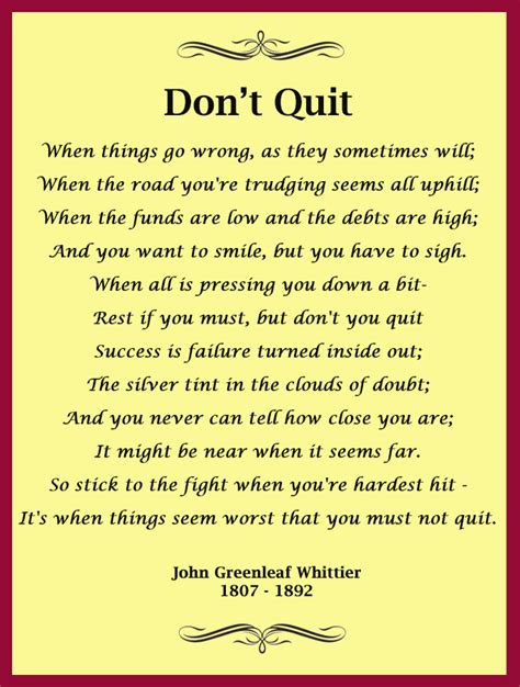 Don't Quit Poem Image