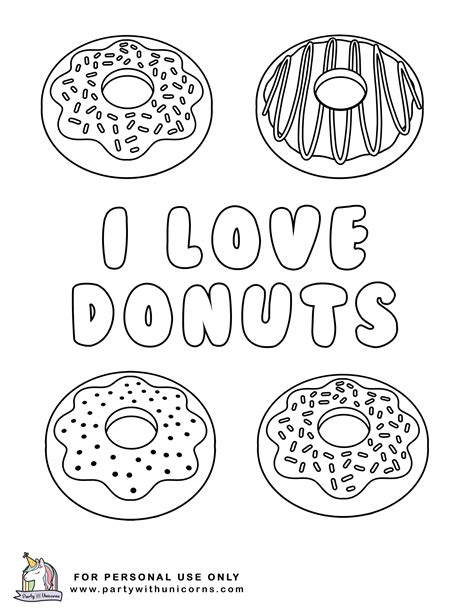 Donut Shop Coloring Page