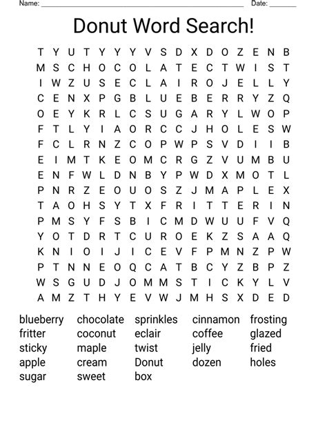 Donut Word Search