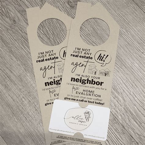 A creative door hanger idea with a 3D effect